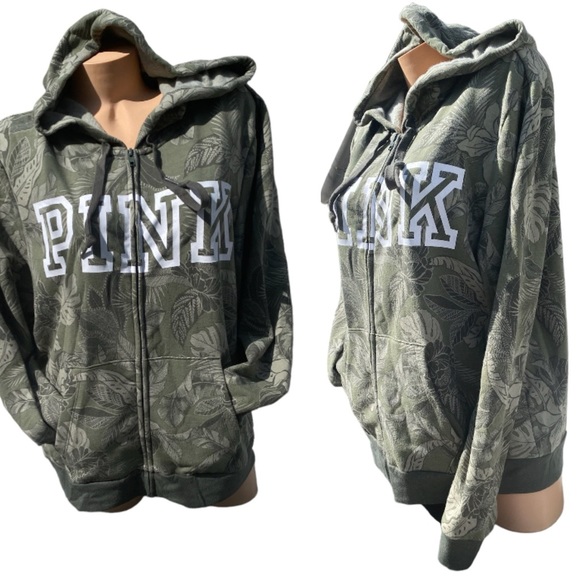 PINK Victoria's Secret Jackets & Blazers - PINK Victoria secret full zip Hoodie sweater X-Large